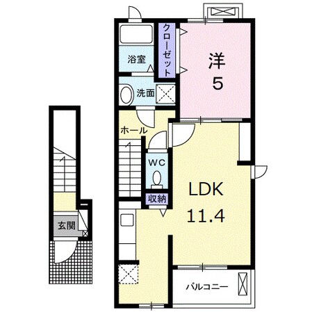 クラール郷東　Ｂの物件間取画像